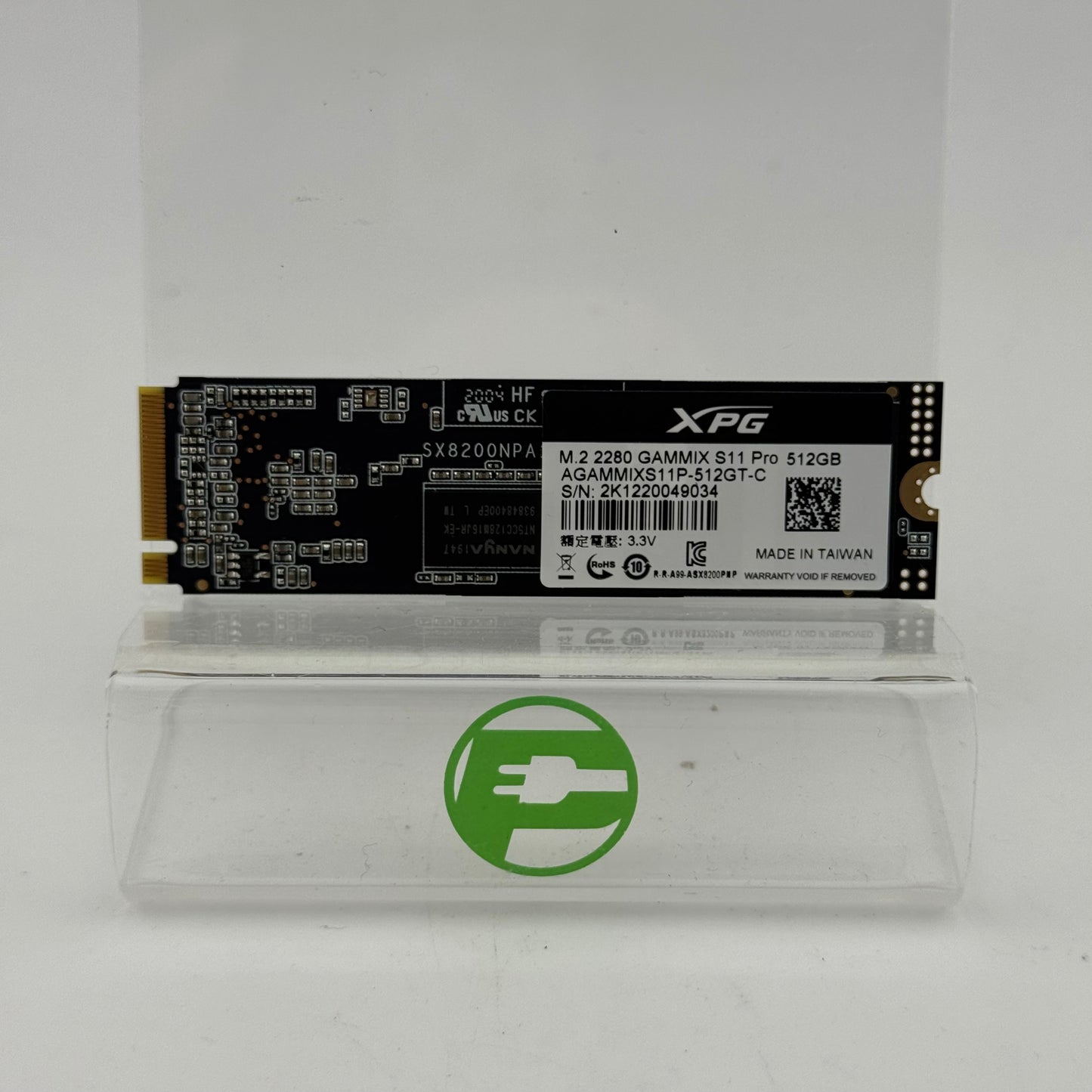 XPG 2280mm Gammix S11 Pro 512GB M.2 NVMe Gen 4.0 x 4 SSD AGAMMIXS11P-512GT-C