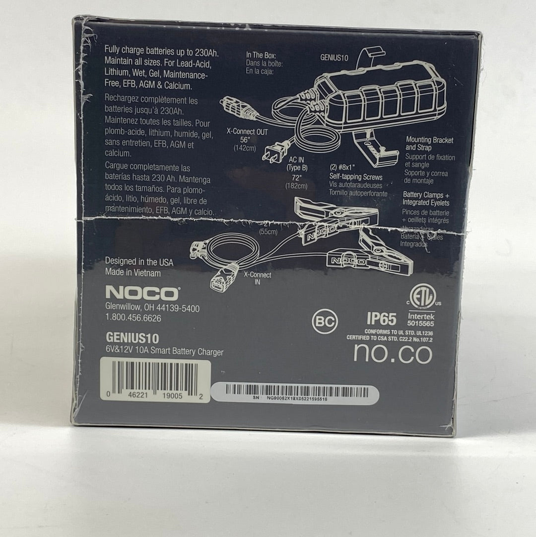 New Noco Genius 10 Battery Charger 6V & 12V 10A Smart GENIUS10