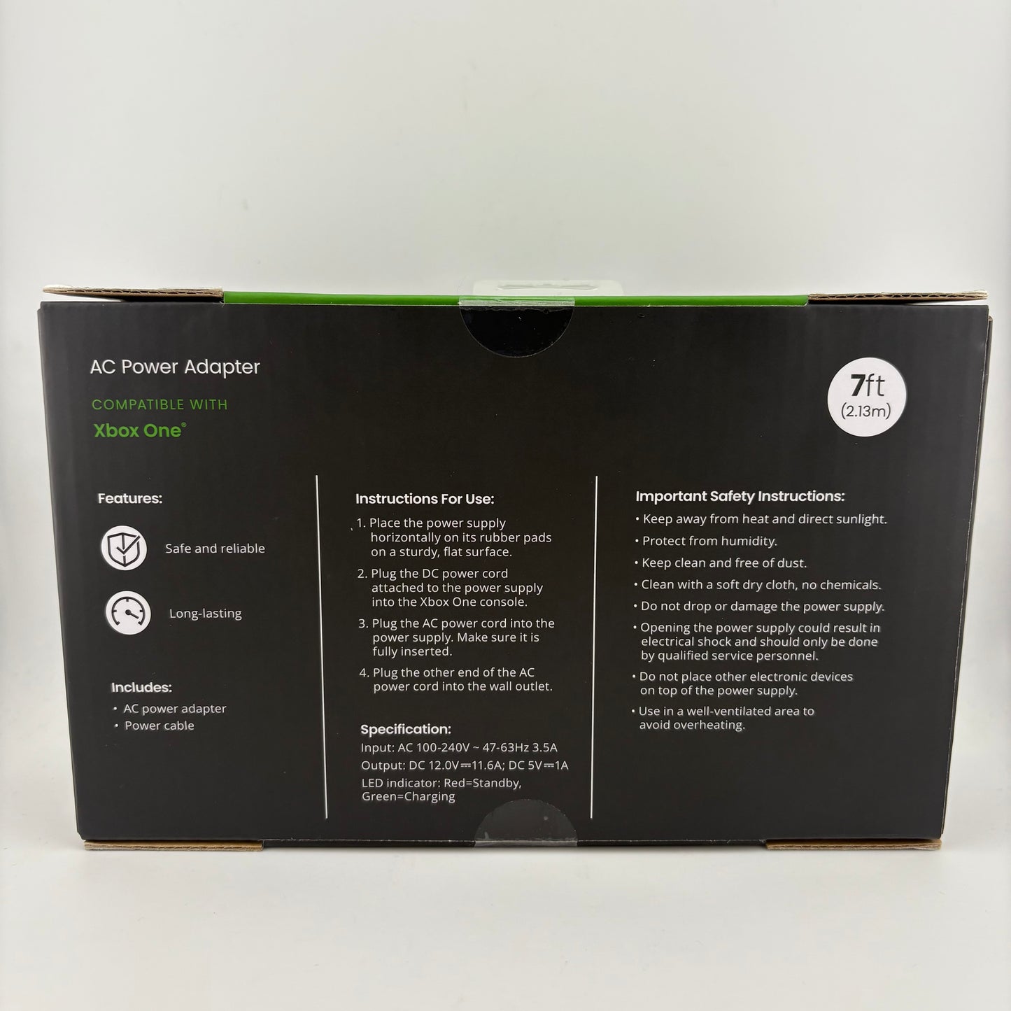 New GameStop AC Power Adapter Black 22VG-GSPL-XBOXACADAPTER For Xbox One