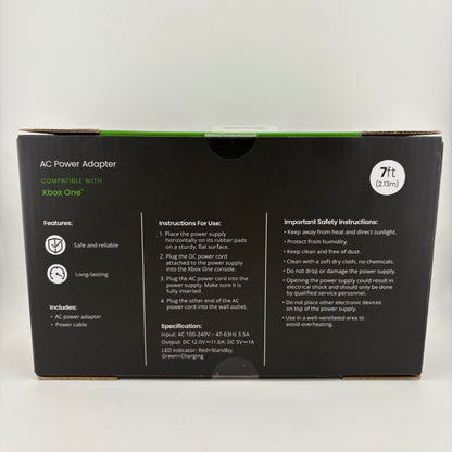 New GameStop AC Power Adapter Black 22VG-GSPL-XBOXACADAPTER For Xbox One