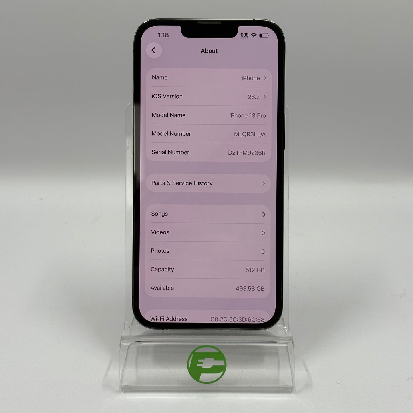 Factory Unlocked Apple iPhone 13 Pro 512GB Graphite MLQR3LL/A