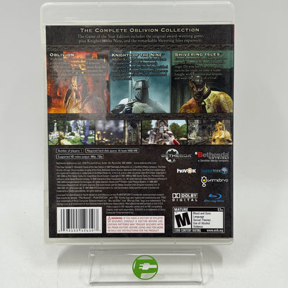 Elder Scrolls IV Oblivion [Game of the Year] (Sony PlayStation 3 PS3, 2007)