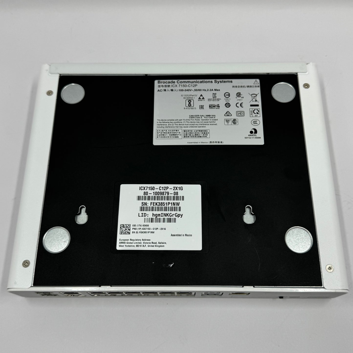 Ruckus ICX-7150-C12P Compact 12-Port 1G PoE Managed Network Switch