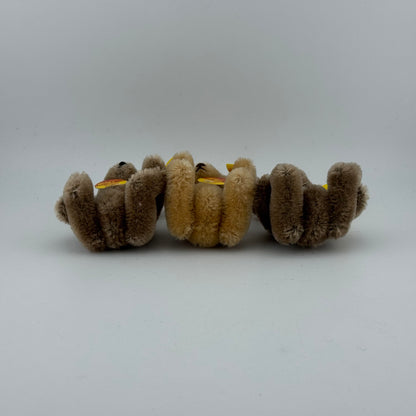 Sheiff  Original Teddy 4" Vintage Jointed Mohair Teddy Bear 0202/10 Lot of 3