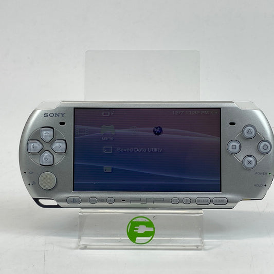 Sony Playstation Portable PSP PSP-3001 Handheld Game System Silver 4GB External