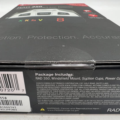 New Cobra RAD 350 Radar & Laser Detector