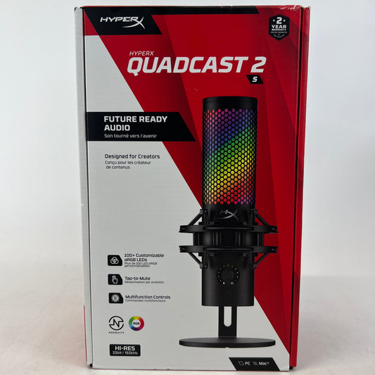 New HyperX Quadcast 2S RGB USB Microphone 9A273AA