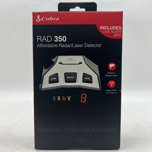 New Cobra RAD 350 Radar & Laser Detector