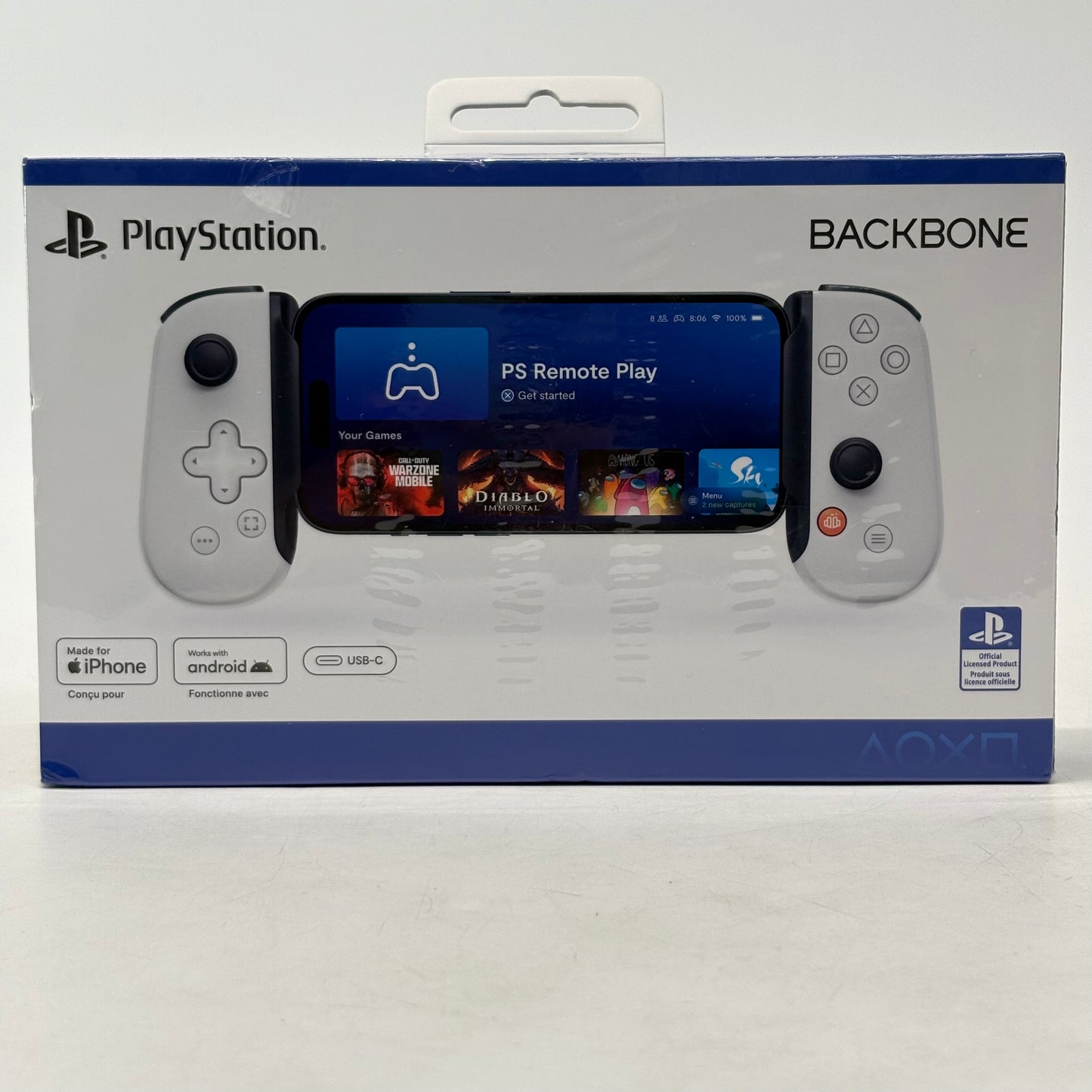 New Backbone One USB-C Controller White BB-51-P-WS V2 For Playstation 5 PS5