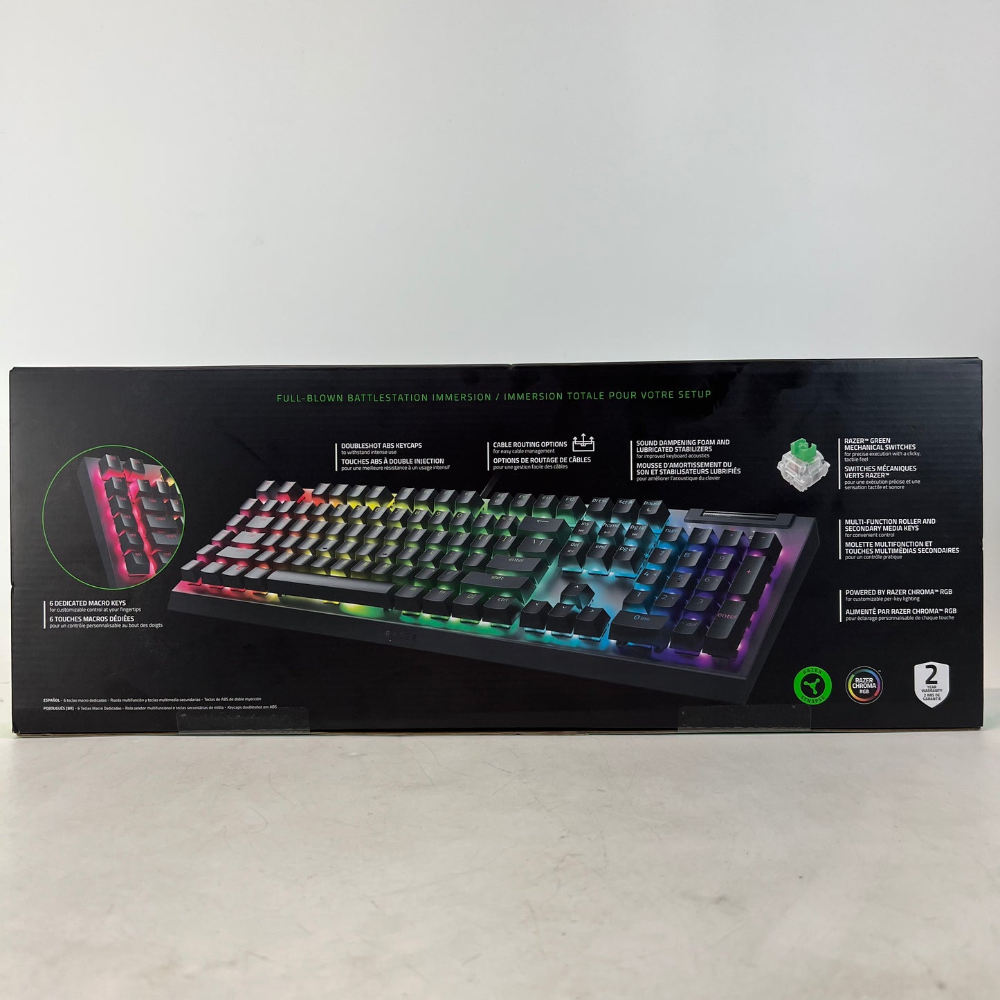 New Razer Black widow V4 X Gaming Keyboard RZ03-0470