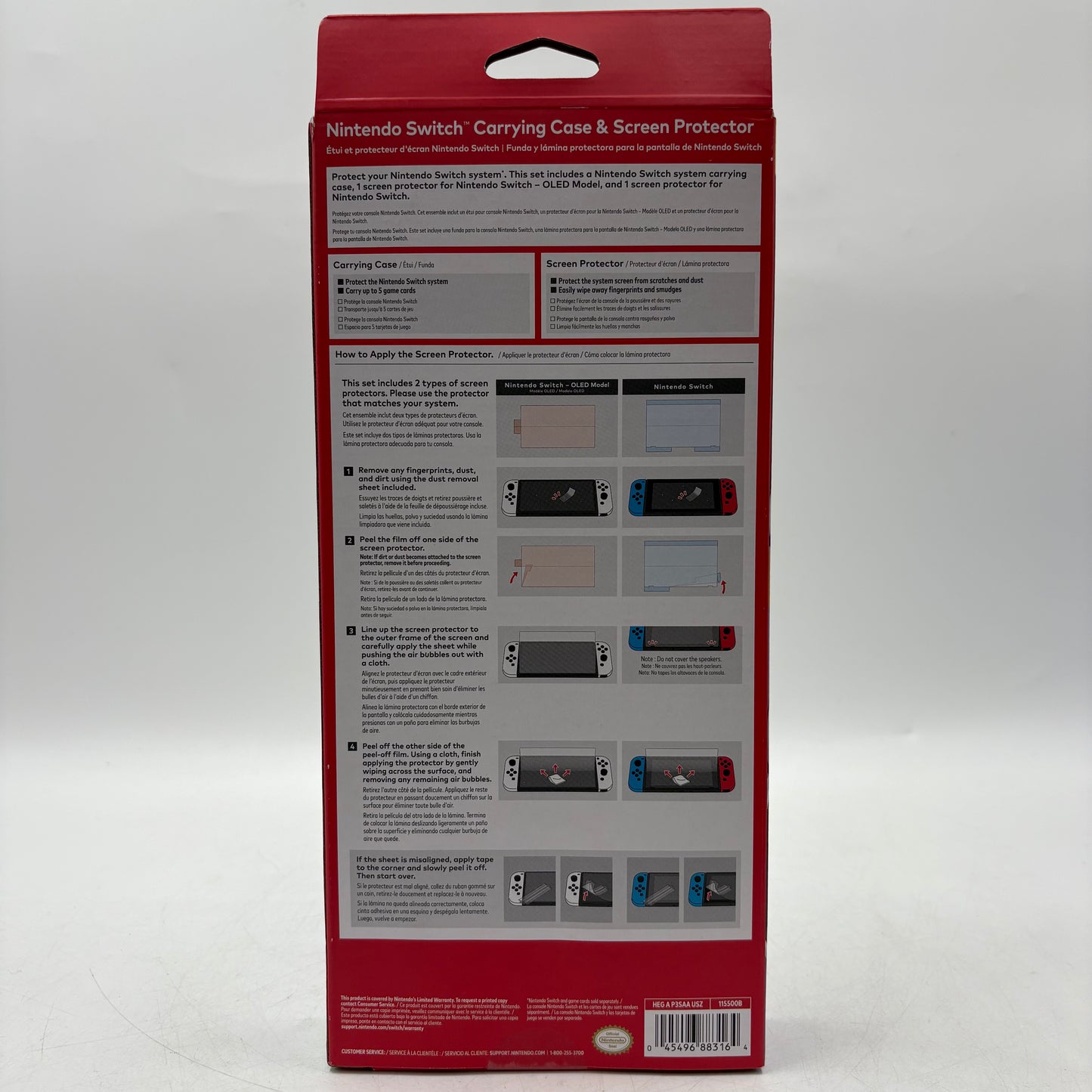 New Nintendo Switch Carrying Case & Screen Protector HEGAP3SAA