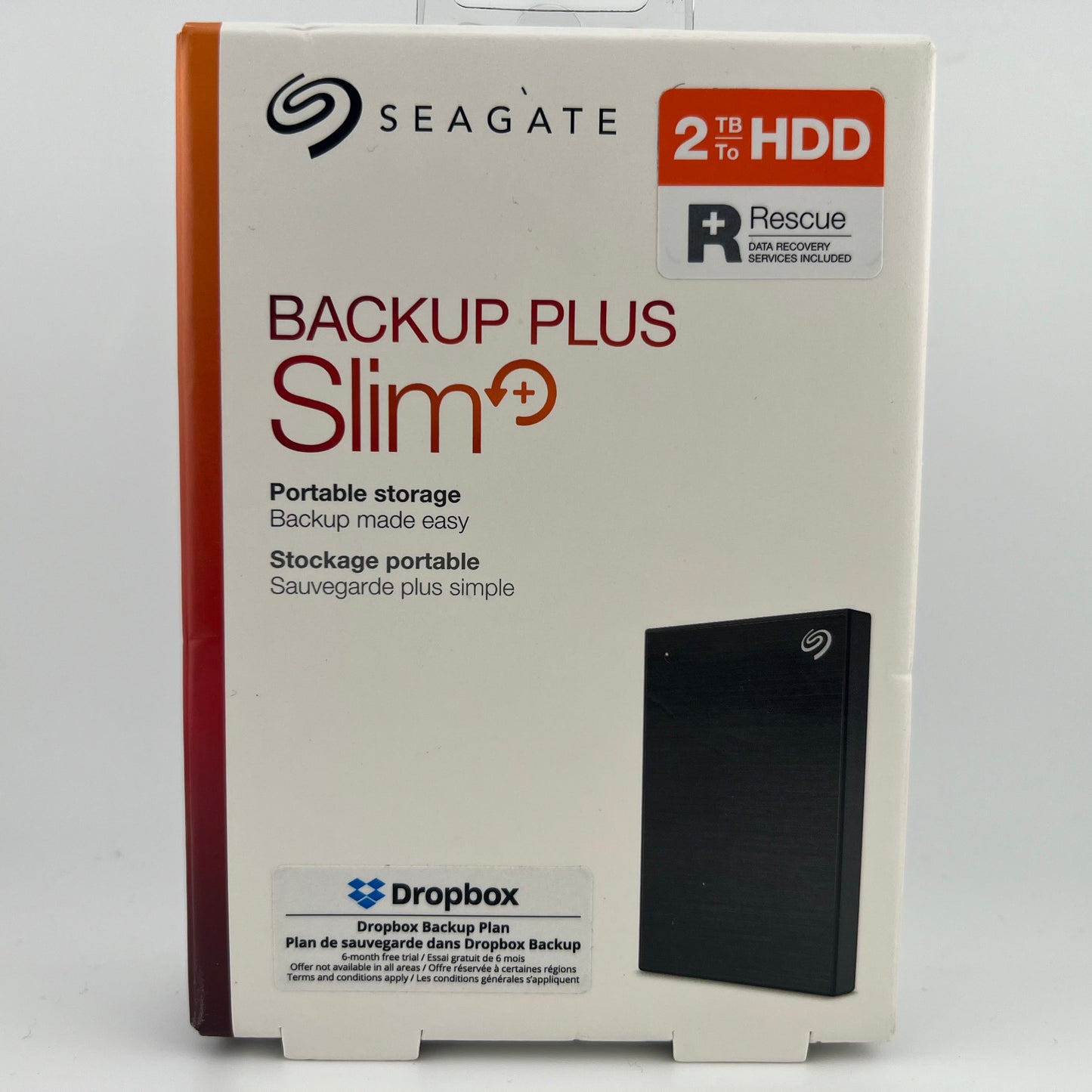 New Seagate Portable Backup Plus Slim 2TB External HDD SRD0VN2