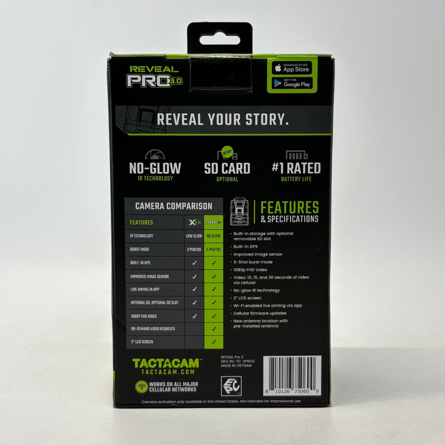New Tactacam Reveal Pro 3.0 Trail Camera RV-TC-XPRO3