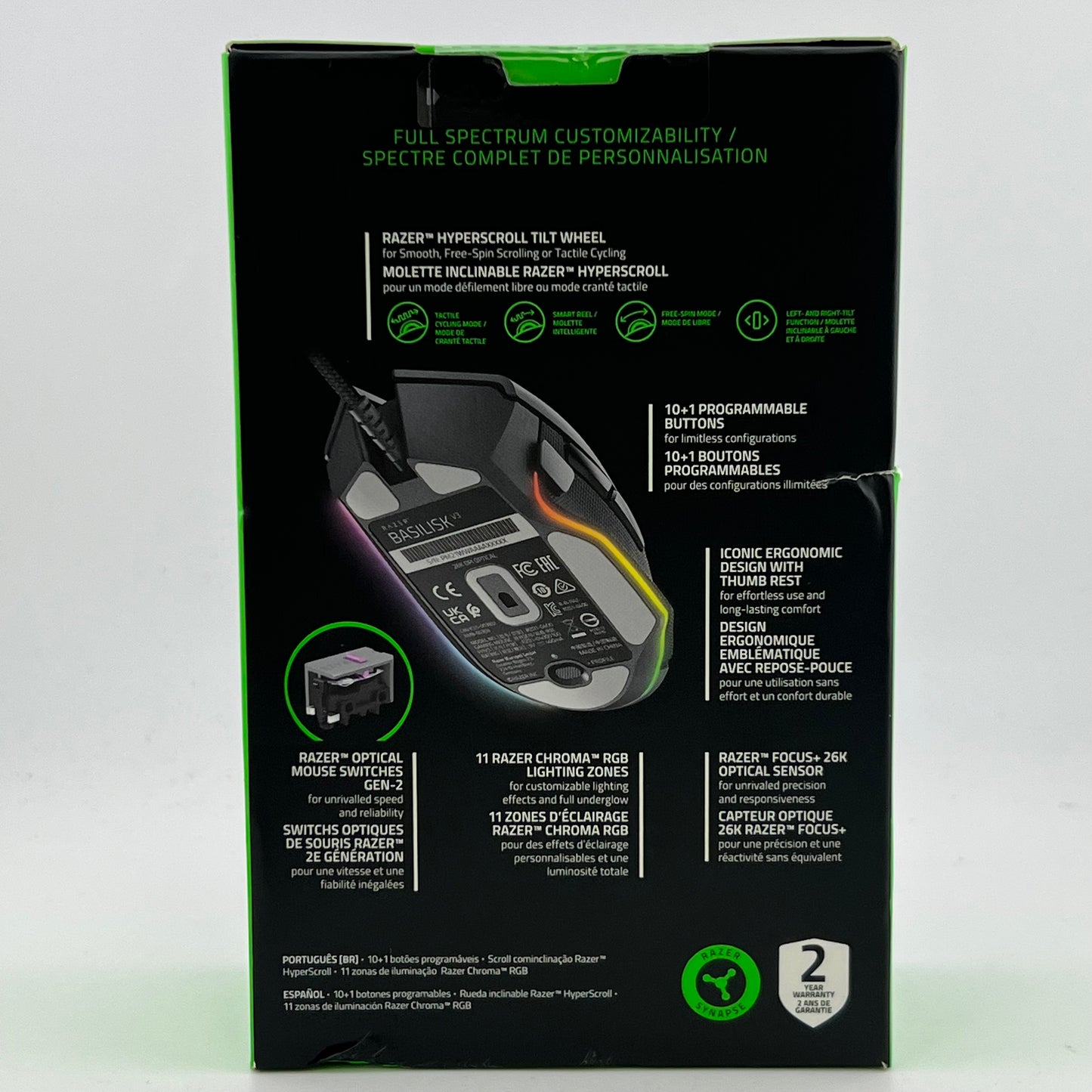 New Razer Basilisk V3 Gaming Mouse RZ01-0400