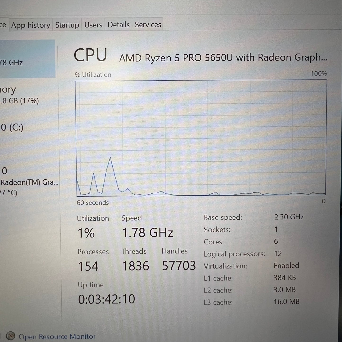 Lenovo T14 Gen 2i 20XLS09H00 14" Ryzen 5 Pro 5650U 2.3GHz 16GB RAM 256GB SSD