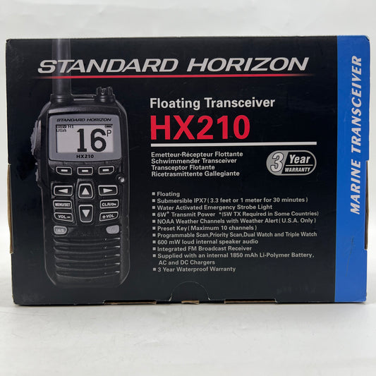 New Standard Horizon HX210 Floating Marine Transceiver AM061N304