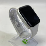 Apple Watch Series 8 45mm Silver Aluminum White Sport Band MP6P3LL/A A2771 GPS