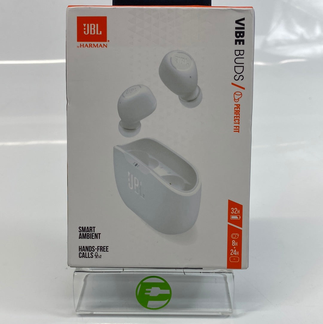 New JBL Vibe Buds True Wireless Bluetooth Earbuds Headphones White