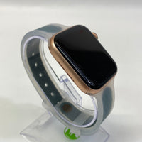 Unlocked Apple Watch SE 44mm Aluminum Gold Clear Band