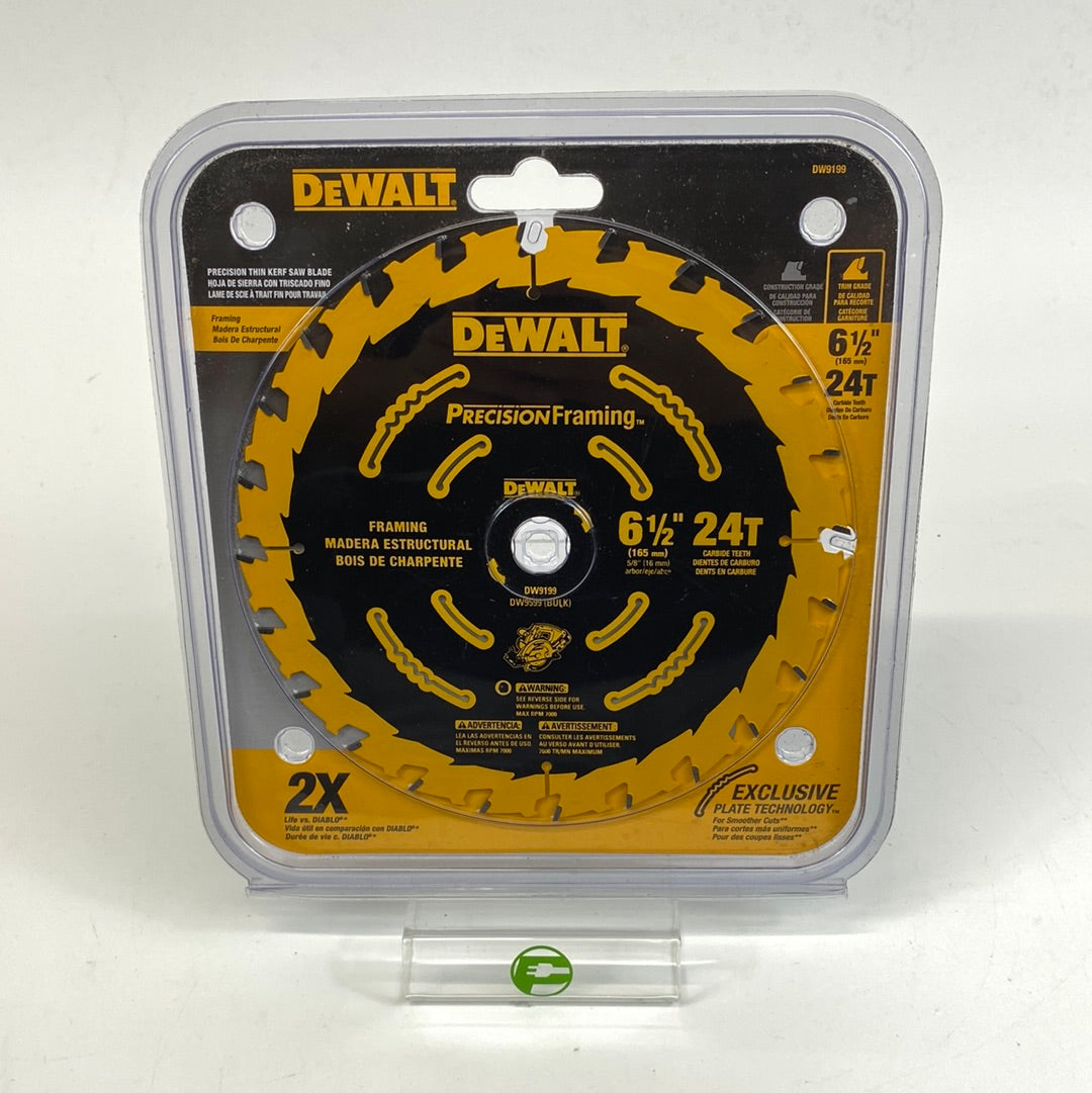 New Sealed DeWalt 6-1/2" Saw Blade 24T DW9199