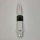 Apple Watch Series 8 45mm Silver Aluminum White Sport Band MP6P3LL/A A2771 GPS