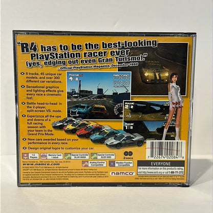 R4 Ridge Racer Type 4 (Sony Playstation 1 PS1, 1999) W/ Bonus Disc