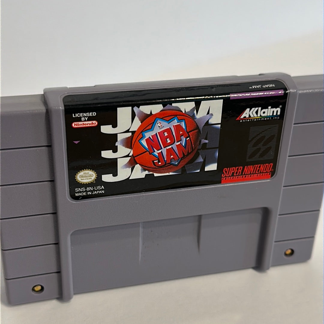 NBA Jam (Super Nintendo SNES, 1994) w/ Box & Manual