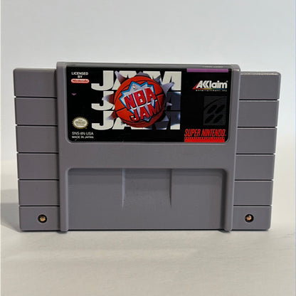 NBA Jam (Super Nintendo SNES, 1994) w/ Box & Manual