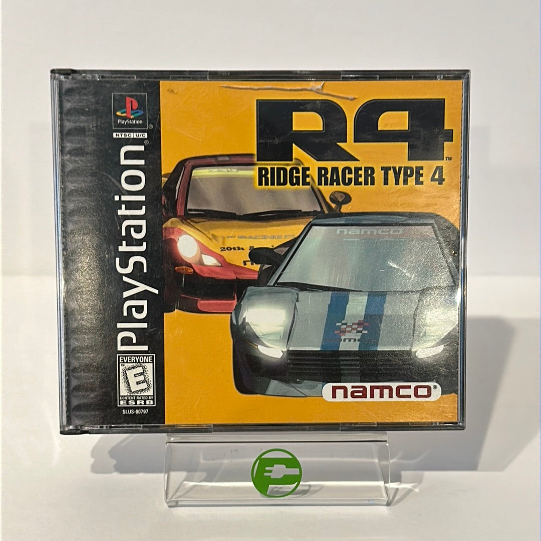 R4 Ridge Racer Type 4 (Sony Playstation 1 PS1, 1999) W/ Bonus Disc
