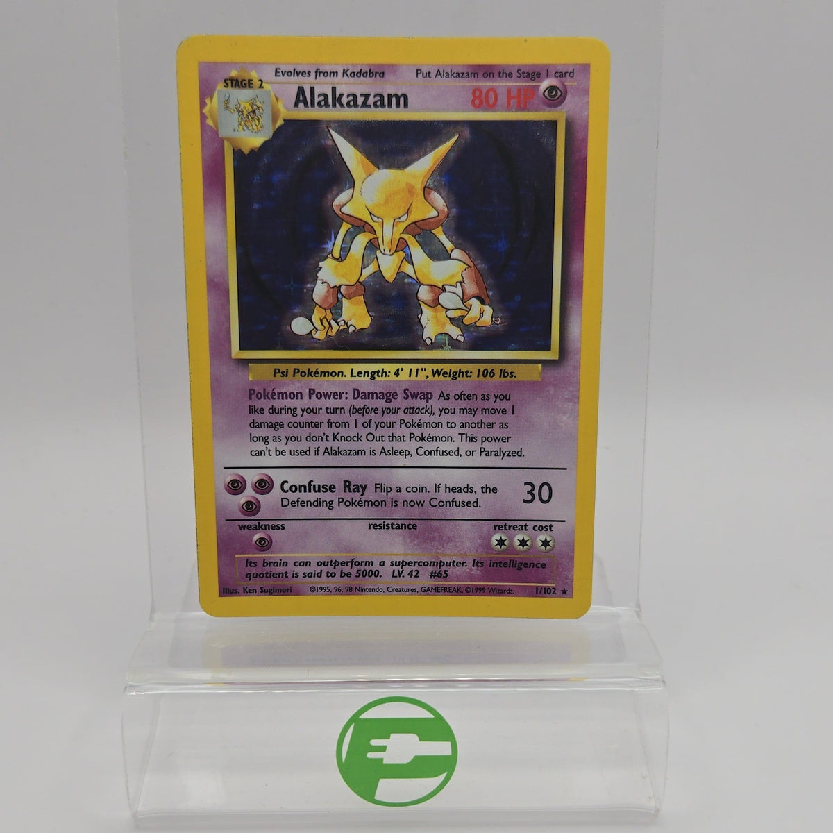 Pokémon TCG Base Set Alakazam #1 Holo ENG LP