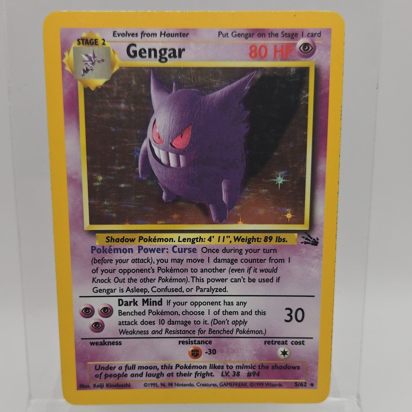 Pokémon TCG Fossil Gengar #5 Holo ENG LP