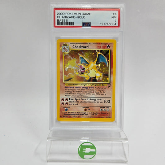 Pokémon TCG Charizard #4 Base Set 2 Trading Card 4/130 Near Mint PSA 7