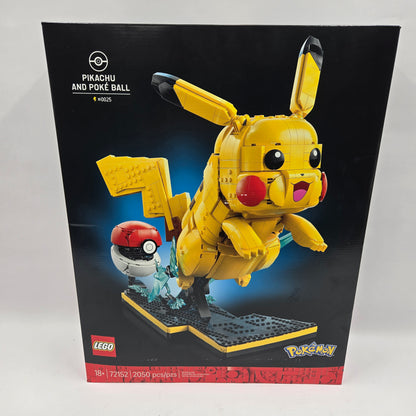 New LEGO Pokemon Pikachu and Poke Ball Building Kit 72152