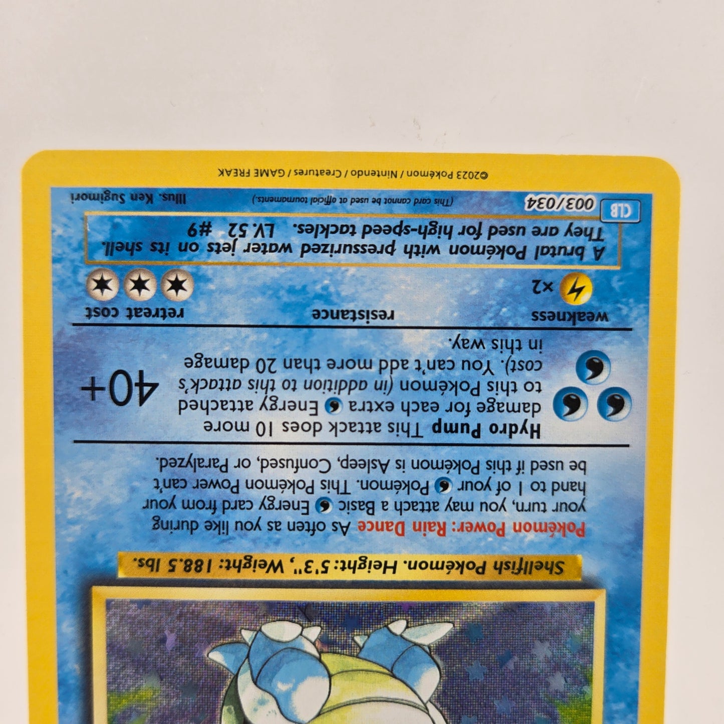 Pokémon TCG Celebrations: Classic Collection Blastoise 003/034 English