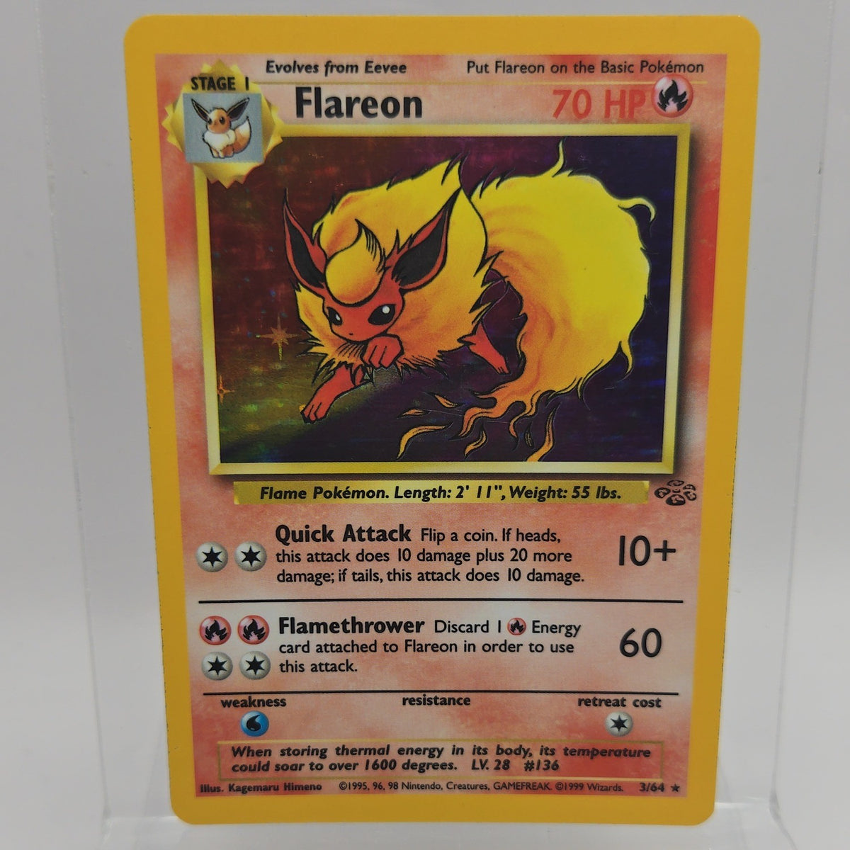 Pokémon TCG Jungle Flareon #3 Holo English LP