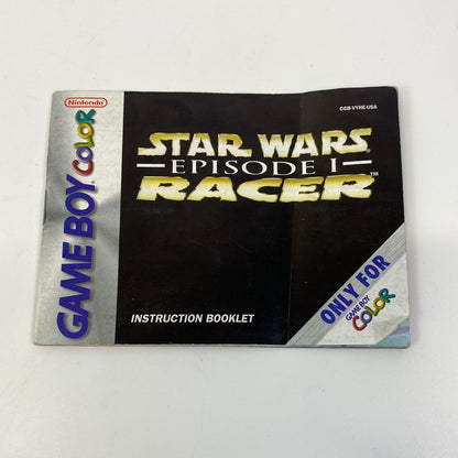 Star Wars Episode 1: Racer (Nintendo Gameboy Color, 1999) Cartridge & Manual