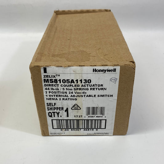 New! Honeywell Zelix Spring Return Direct Coupled Actuator MS8105A1130