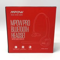 MPOW Pro Audio Wireless Bluetooth Headset Black BH015B In Box!