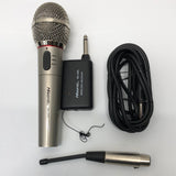 Hisonic HS-308L Portable Wireless and Wired 2-in-1 Microphone for Home and Stage