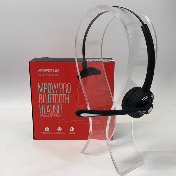 MPOW Pro Audio Wireless Bluetooth Headset Black BH015B In Box!