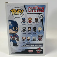 New! Lot of 2 Funko Pop! Civil War Captain America 125 & Black Panther 130