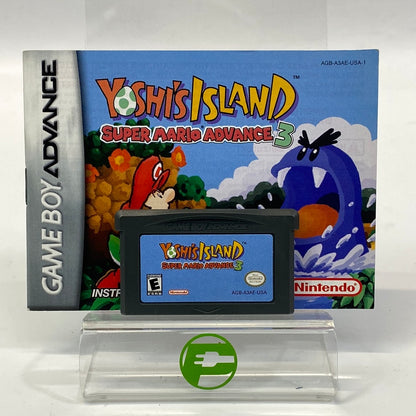Super Mario Advance 3: Yoshi's Island (Gameboy Advance, 2002) Cartridge & Manual