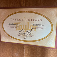 Taylor Academy 12 Acoustic Grand Concert Guitar 2018 Edition